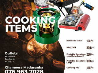 Camping Cooking Equipments for rent