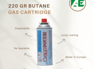 220GR Butane Gas Cartridges