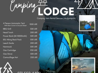 Camping Items Rental Service