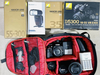Canon camera and backpack